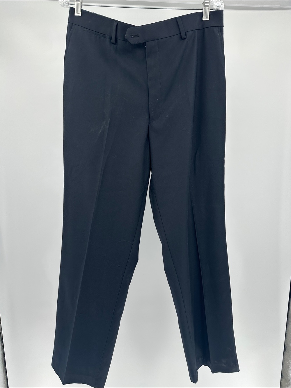 Stafford Black Flat-Front Dress Shorts